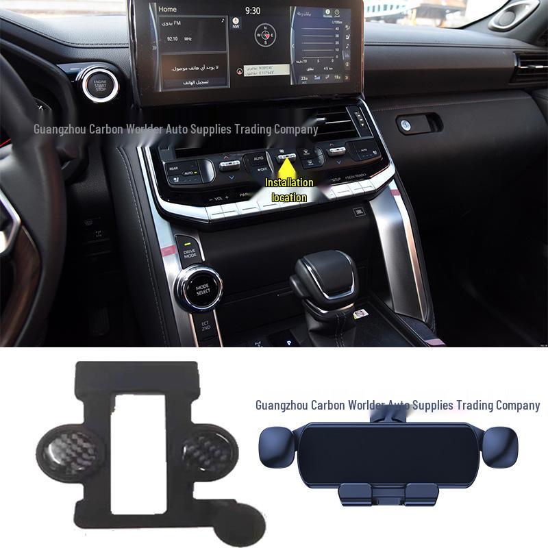 Compatible with 22 Land Cruiser LC300 models, this snap-on phone holder features aromatherapy and a car navigation air outlet bracket.