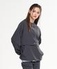 Lazybee Camp Multisport Running Windbreaker Anorak Hooded Zip-Up Jacket Top W Charcoal