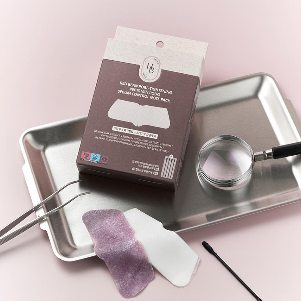 [HEVE BLUE] Pot Pore Tightening Peptamin Podo Sebum Control Nose Pack 7g*4EA