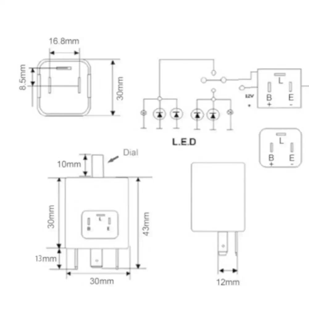 Electronic LED Adjustable Flasher Relay For Turn Signal Light Blinker CF14 JL-02 To CF 14K Motorcycle LED Flasher Relay