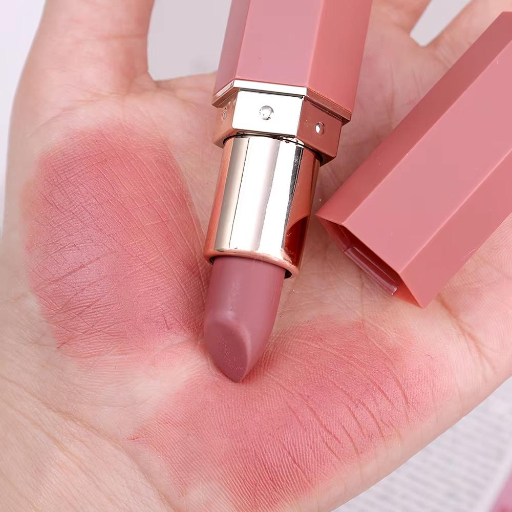 6 Farben Nude Samt Lippenstifte Wasserdicht Lang Anhaltend Feuchtigkeitsspendend Lippenstift Nicht Verblassend Sexy Matt Lippenstift Lipgloss Frauen Make-up