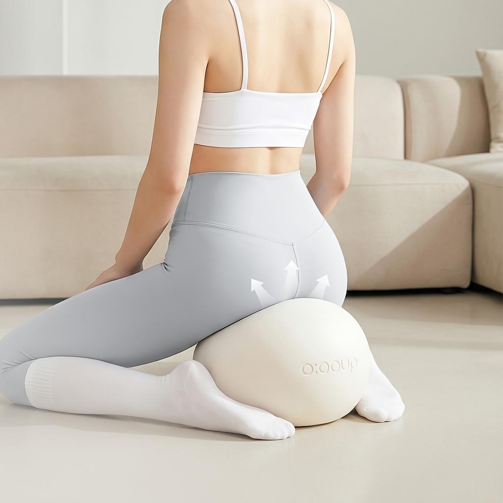1 Matte Fitness Pilates Yoga Ball, 7.87 Inch Indoor Home Stability Trainer, Soft Workout Hip Thrust Ball, Balance Enhancing Exercise Ball