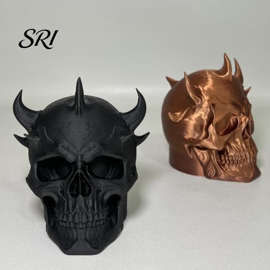 Horned Demon Skull Tow Cover Trailer Dust Heavy-Duty 3D Dust-proof Printed One-Piece Molded Bar Cap Matte Texture Accessory Weatherproof Hitch