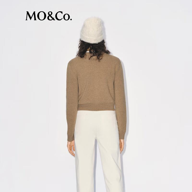 MO&Co. V-Neck Wool Blend Cardigan