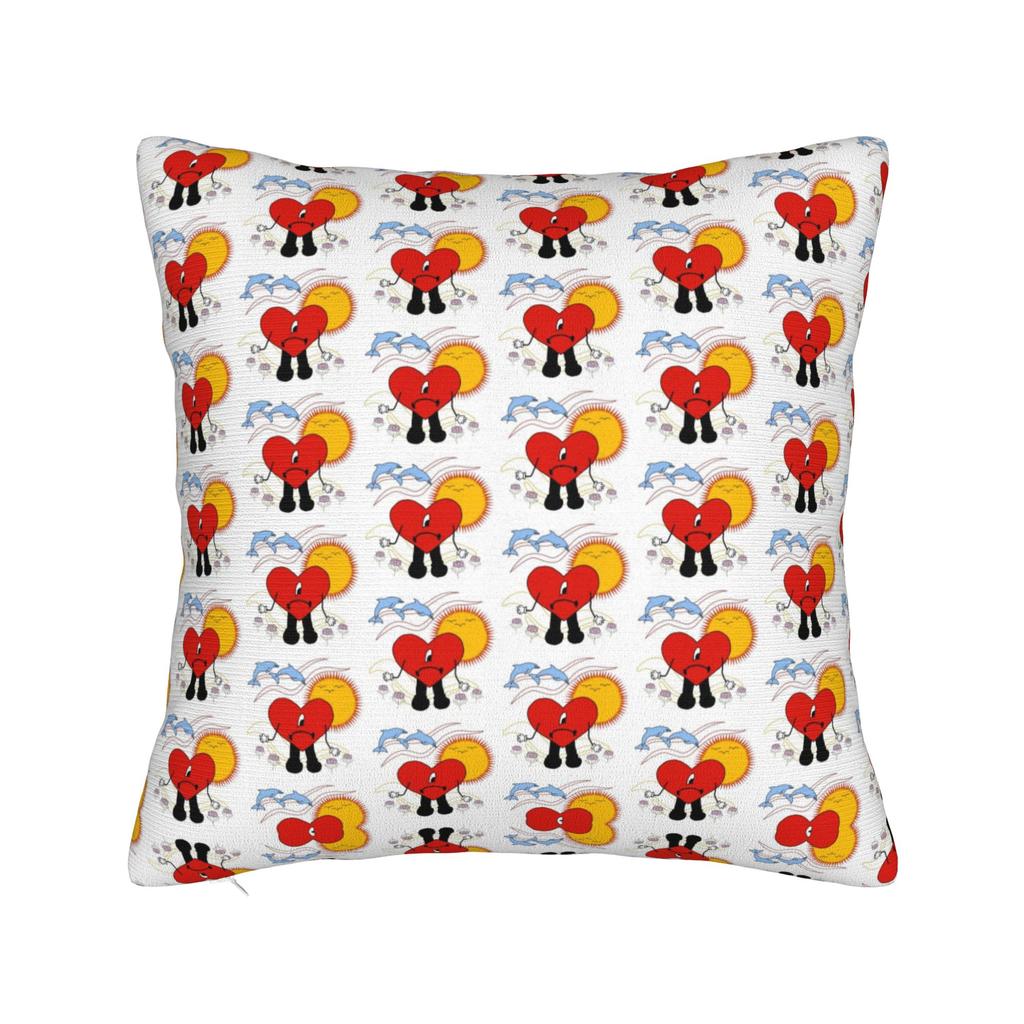 Bad Bunny DTMF Pillowcase Polyester Cushion Cover Decoration Pillow Case Cover Home Drop Shipping 18'