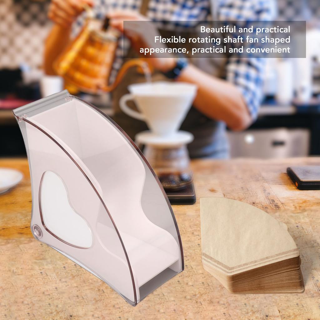 Koffiefilterhouder Opbergruimte Koffiefilterpapier Dispenser Rek met Stofdichte Deksel voor Café