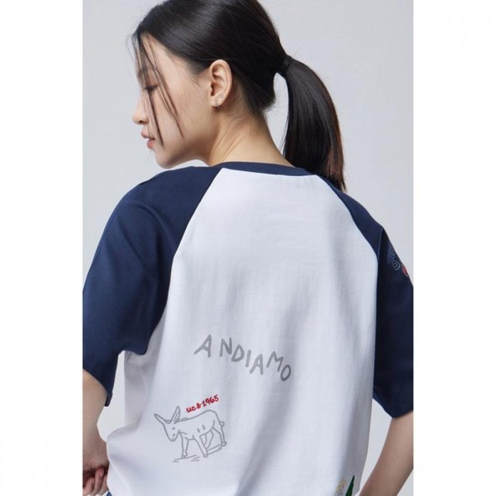 Benetton Embroidered PrinT Raglan T shirT baTs92611
