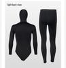 3mm Two-Piece Wetsuit with Hood for Warmth In Hunting, Snorkeling, Freediving, Surfing, and Ice Sports.