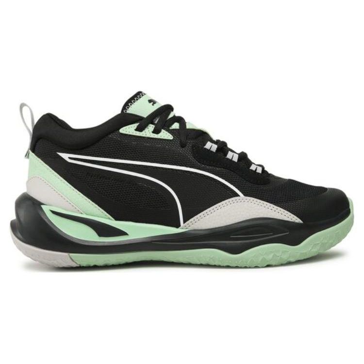 Puma Playmaker Synthetic Suede Comfortable Versatile Mid-Top Casual Shoes Unisex Casual Shoes Black Teal 385841-08