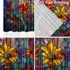 2D Flat Photography Backdrop Photography Backdrop Dragonflies Among Flowers 100% Polyester Festive Backdrops for Indoor