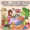 Relaxing Coloring Books Arts Beginners Handicraft DIY Drawing Cozy Friends Book Bold Easy-to-follow Patterns