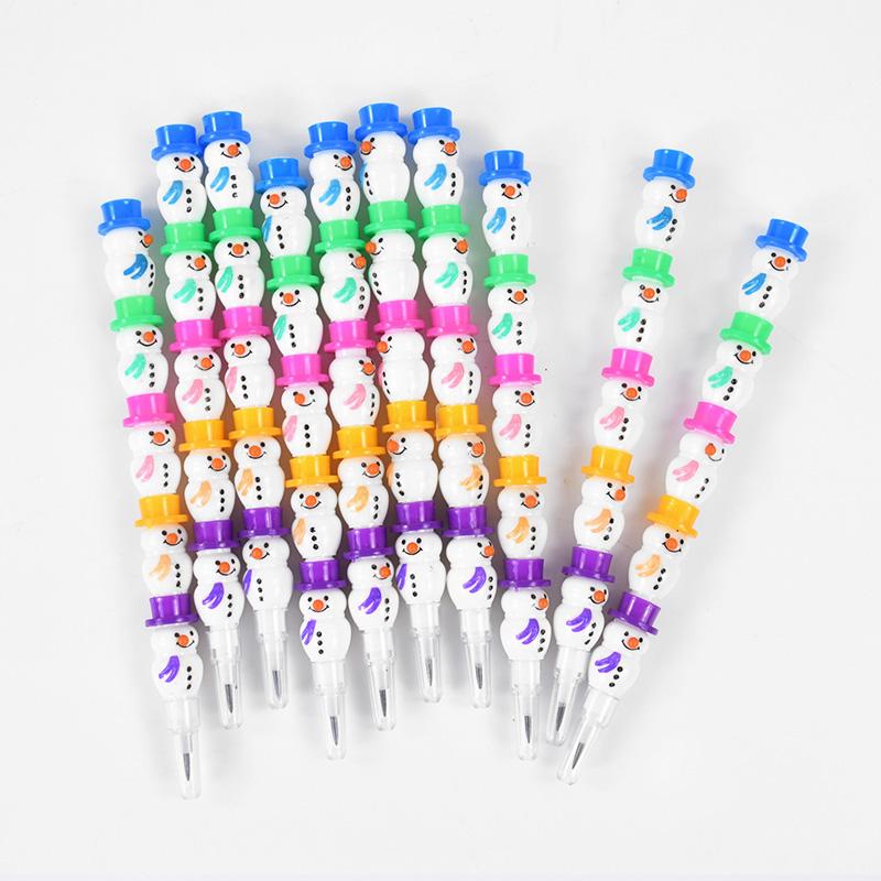 

5/10 шт. Рождественский снеговик, пряничный человечек, штабелируемые блоки-карандаши, детские сувениры на день рождения, рождественский подарок на Новый год, школьные канцелярские товары 5Pcs