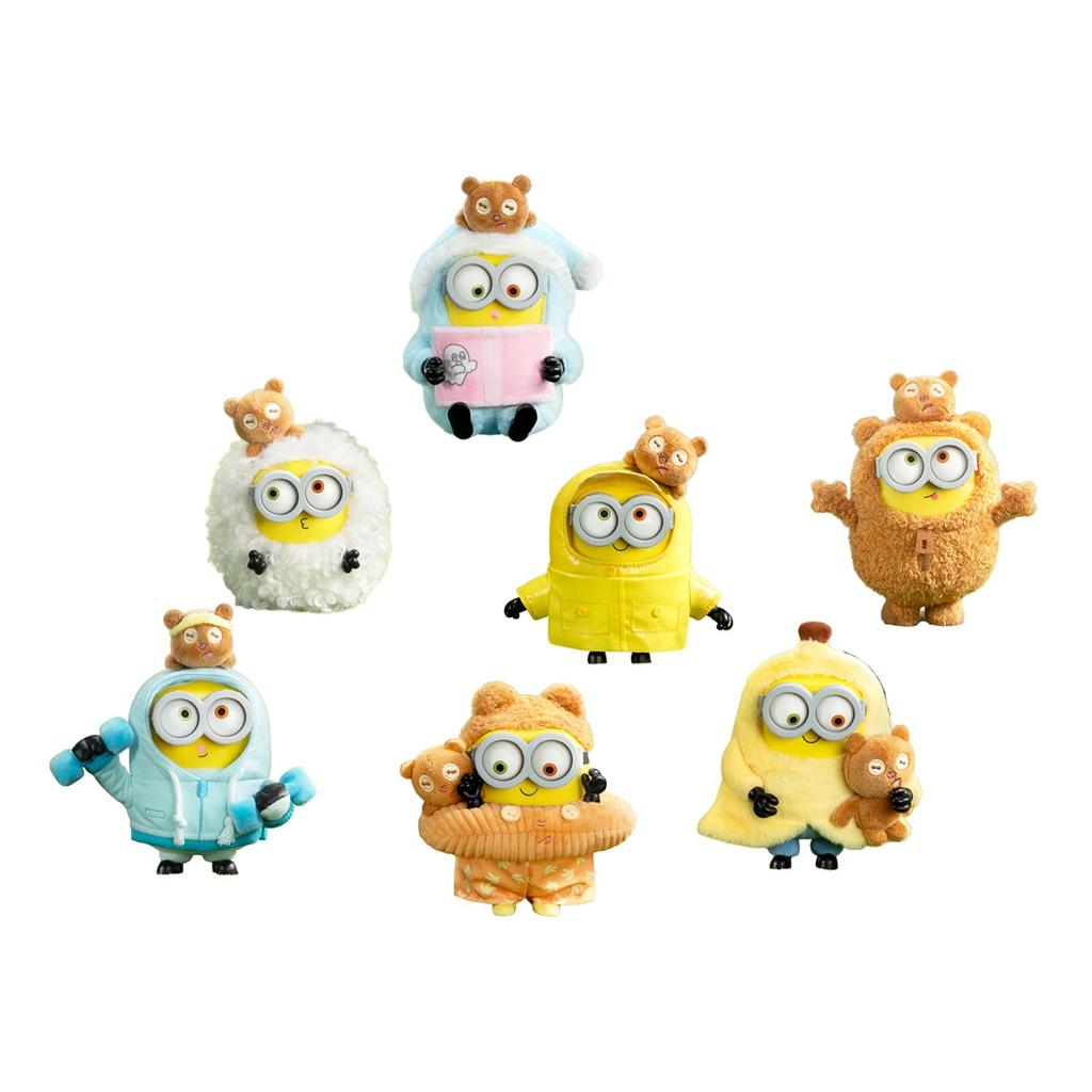52TOYS BLINDBOX Minions Bob Tim Best Friends Plush Strap & (6-pack)