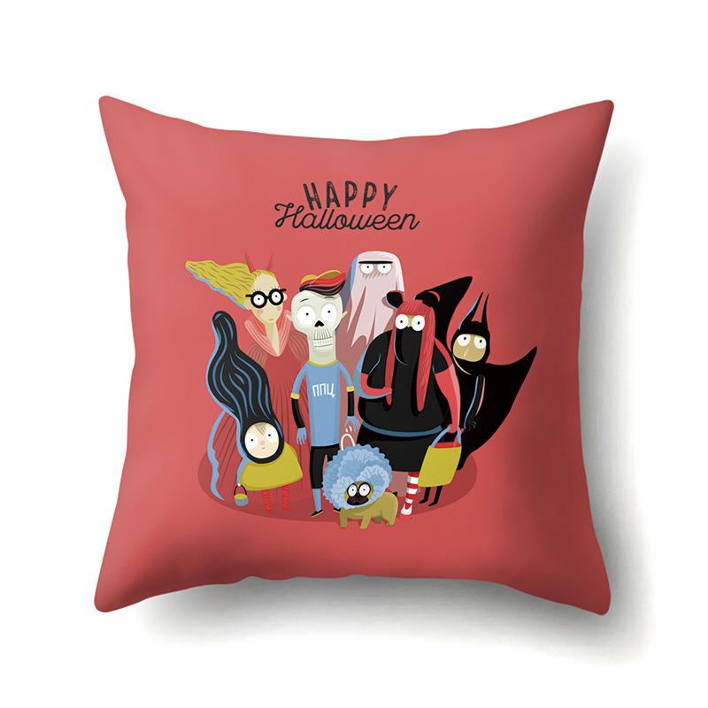 Halloween Pillow Cover Car Waist Pillow Pumpkin Sofa Cushion Cover Office Home Living Room Pillow Cover Premium