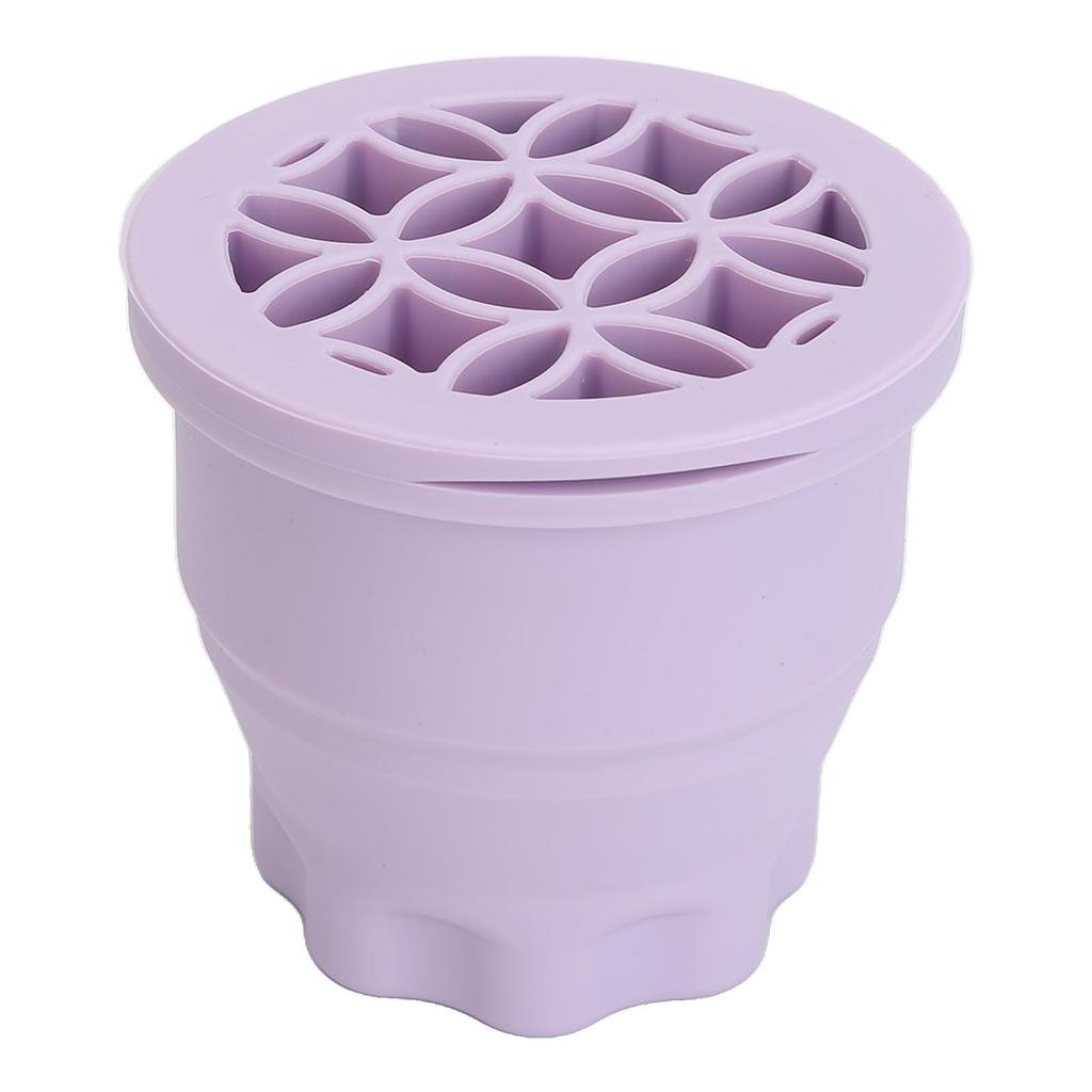 Makeup Brush Cleaner Cup Cosmetic Brush Cleaning Pad Drying Rack Silicone Scrubber Bowl Portable Washing Tool