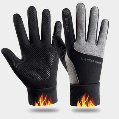 1 Pair Winter Cycling Gloves Warm Touchscreen Non-slip Windproof Waterproof Cold Weather Men Outdoor Motorcycle Riding Snow Skiing Gloves