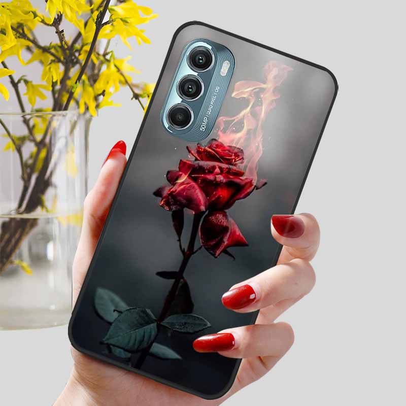 Fashion Lovely Cute Black TPU Silicone Phone Cover for Motorola Moto G Stylus 4G 5G 2022 Protect Soft Bumper Shells Coque Capa