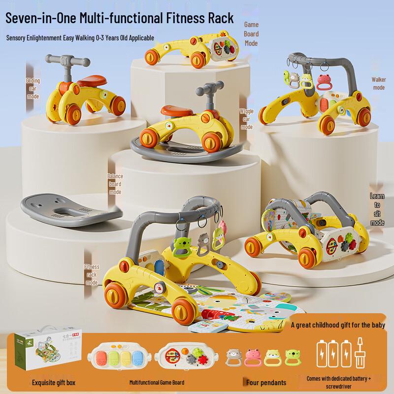 Feibei 7-in-1 Baby Activity Gym & Walker with Piano