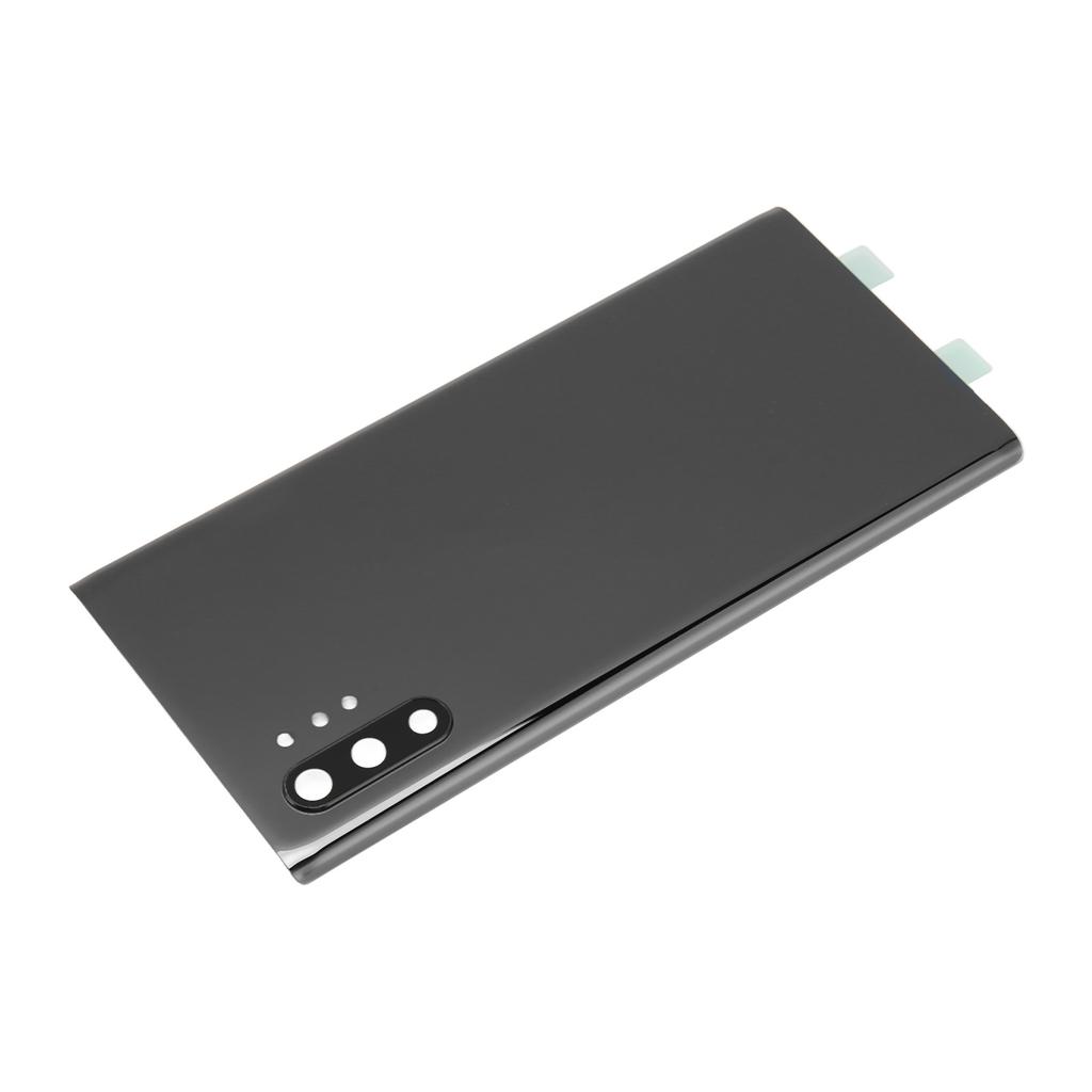 Phone Back Glass Cover Waterproof with Camera Glass Lens and Adhesive Tape Parts for Galaxy Note 10+ Plus N975 Black