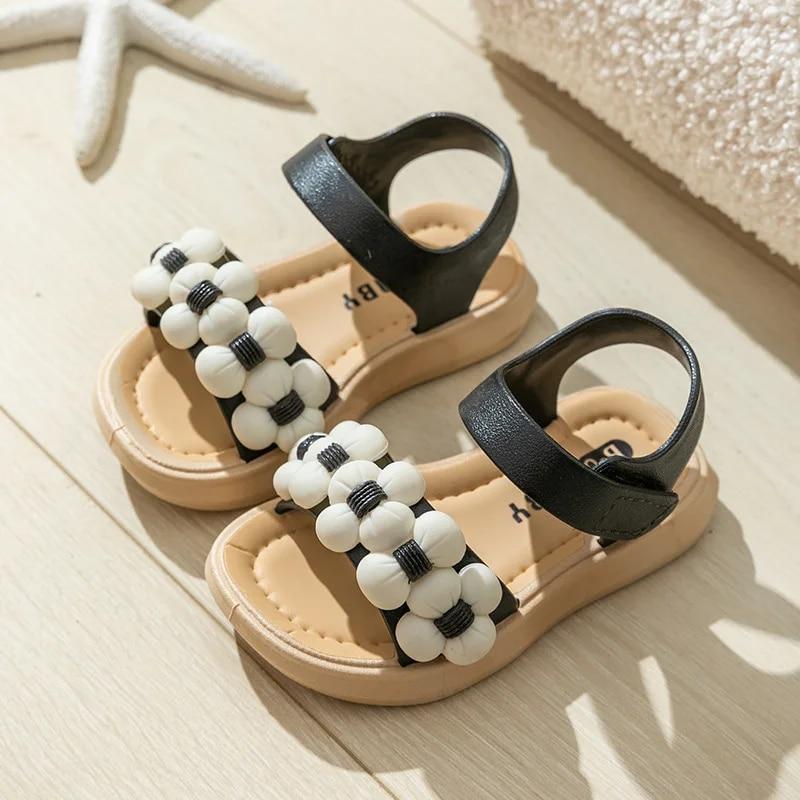 2024 kinder Hausschuhe Sommer Mädchen und Jungen Anti-rutsch Strand Schuhe Weiche Sohlen Baby Sandalen