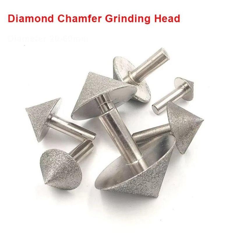 AS60-Diamond Grinding Head 20-60Mm 90 Degree Wear Resistant Chamfering Cone Abrasive Tool Drilling Head Bit