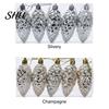 Pine Cone Hanging Ornament 5Pcs Christmas Plastic Colorful Shiny Glitter Pendant for Holiday Party Classic Shape Scene Layout Tree Decoration