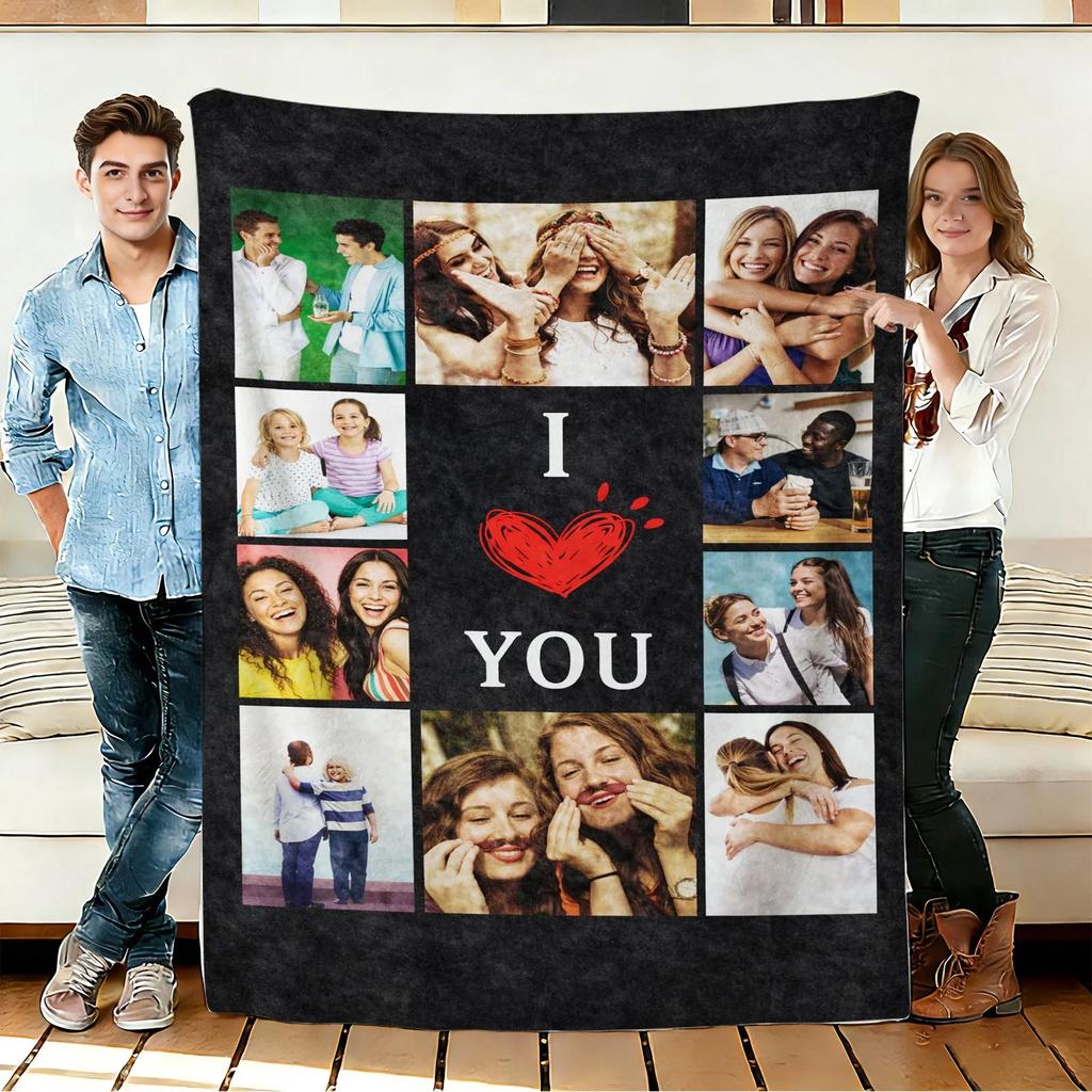 I Love You Throws Flannel Blanket Soft Cozy Napping Travel Use
