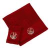Wine Red Embroidered Wedding Towel – Happy Character Dowry or Return Gift