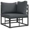 Garden Furniture Black and Anthracite 71.5 X 71.5 X 71 Cm Metal