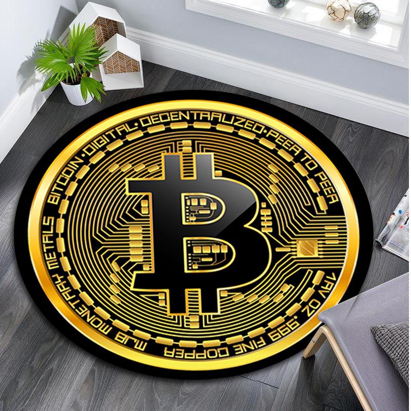 1Pc Circular Print Rug - Home Decoration Carpet For Living Room Bedroom Flooring Computer Chair Area Rug