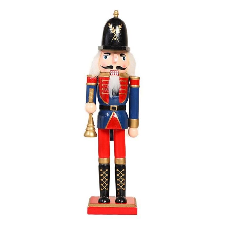 Christmas Nutcracker Ornament Set, Traditional Wooden Painted Puppet Soldier
