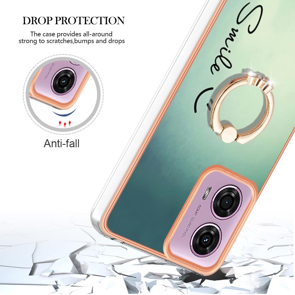 YB IMD Series-20 Style D for Motorola Moto E14 4G/G04 4G/G04s 4G/G24 4G Case Kickstand 2.0mm TPU Cover