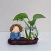 Creative Resin Monk Hydroponic Vase for Home and Office Decor