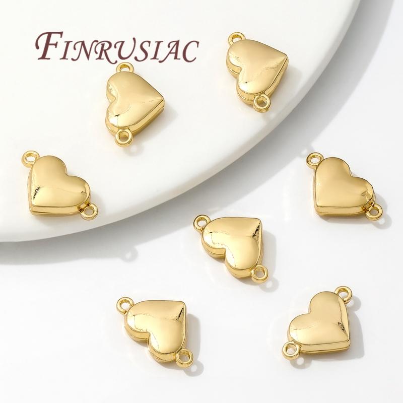 18K Gold/Rhodium Plated Magnetic Clasps For Jewelry Making,Heart Connectors For Bracelets Accessories DIY Necklace Findings