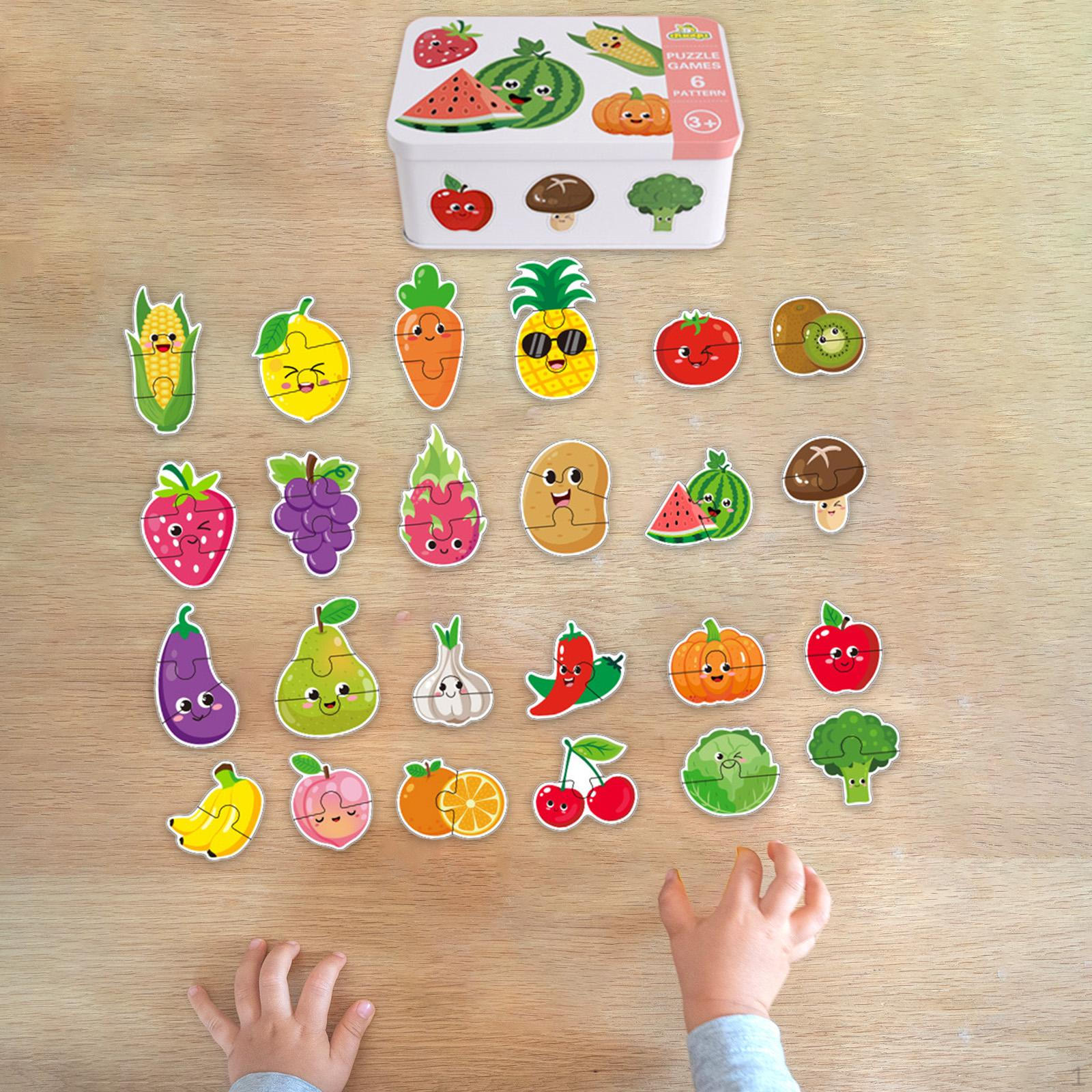 

Набор мультяшных пазлов для развивающей деятельности дошкольников Fruits Vegetables