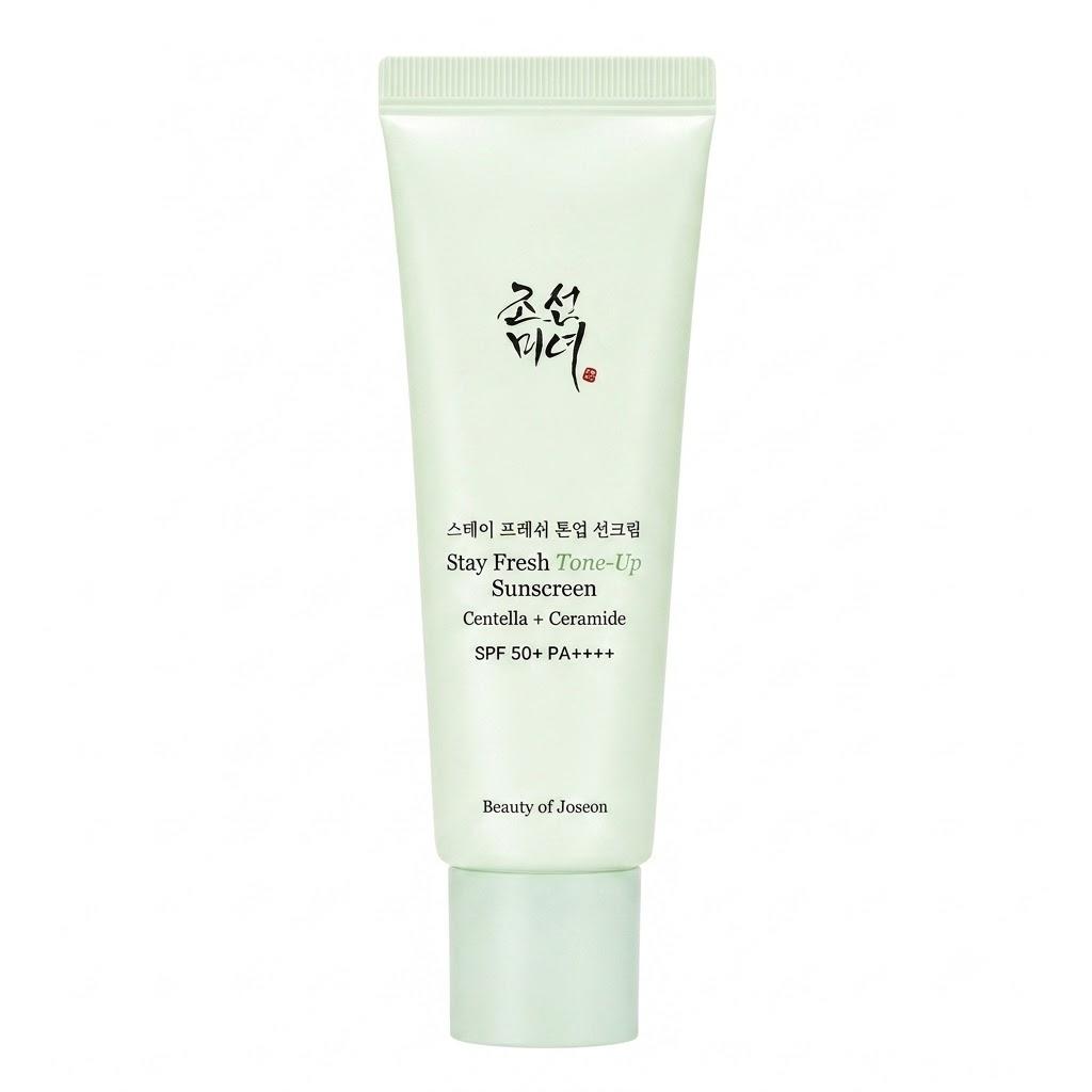 Beauty of Joseon Stay Fresh Tone-Up Sunscreen Purple Green SPF50+ PA++++ Hydrating UV Care Cream 50ml