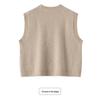 Spring & Autumn Hand-Knitted Sleeveless Cashmere Jacquard Vest - Retro Round Neck, Loose Fit