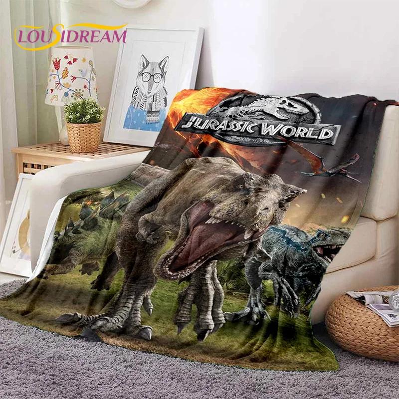 3D Cartoon Jurassic Park Dinosaur Dino Soft Flannel Blanket for Beds Bedroom Sofa Picnic,Throw Blanket for Outdoors Leisure Gift
