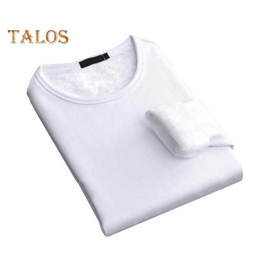 

Осень-зима мужской облегающий топ с круглым вырезом, плотный плюшевый свитер с длинными рукавами, однотонный, большого размера, средней длины, для фитнеса, ежедневных упражнений L белый