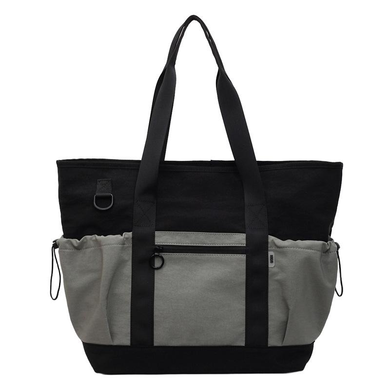 

2025 new travel trendy and cool large-capacity Oxford Buttot bag fashionable solid color shoulder bag women s business travel bag серый