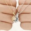 2Pcs Set Sun Moon Necklace Stainless Steel Couple Necklace Set  for Anniversary