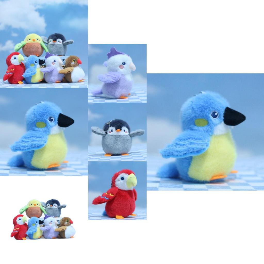 Cute Realistic Plush Sparrow Pendant Keyring Charming Stuffed Toy For Kids