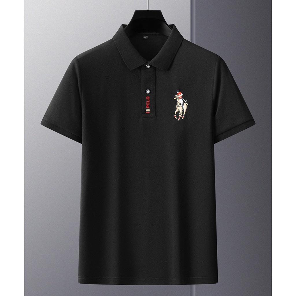 STORN Men's Embroidered Casual Fashion Short Sleeved POLO Shirt Summer Comfortable Top
