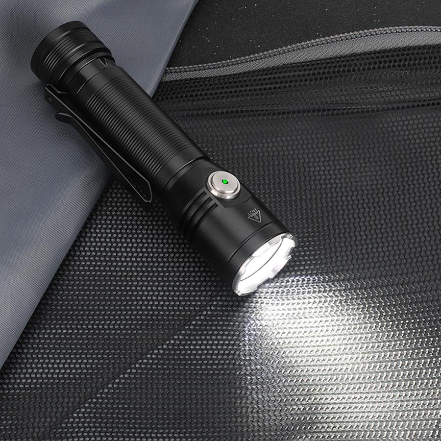 ET20 2050LM C Rechargeable Flashlight 6 Light Modes Memory Function Magnetic Base Clip Waterproof Heavy Duty EDC Work Light