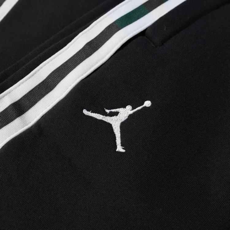 Jordan X PSG Paris Saint Germain Fleece Pants Black/White/Green Men Streetwear DB6502-010