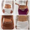 Bohemia Style Waist Chain Imitation Pearl Conch Pendant Beach Shell Waist Chain Waistband  Women