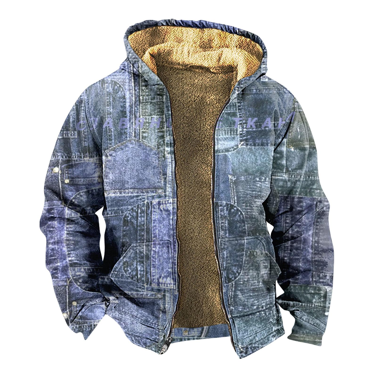 

Мужской индивидуальный повседневный свитер на молнии с длинным рукавом и принтом, толстый хлопковый костюм, зимний костюм S