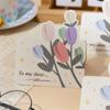 10pcs Handwriting Message Card Bouquet Series Greeting Card Exquisite   Happy Birthday