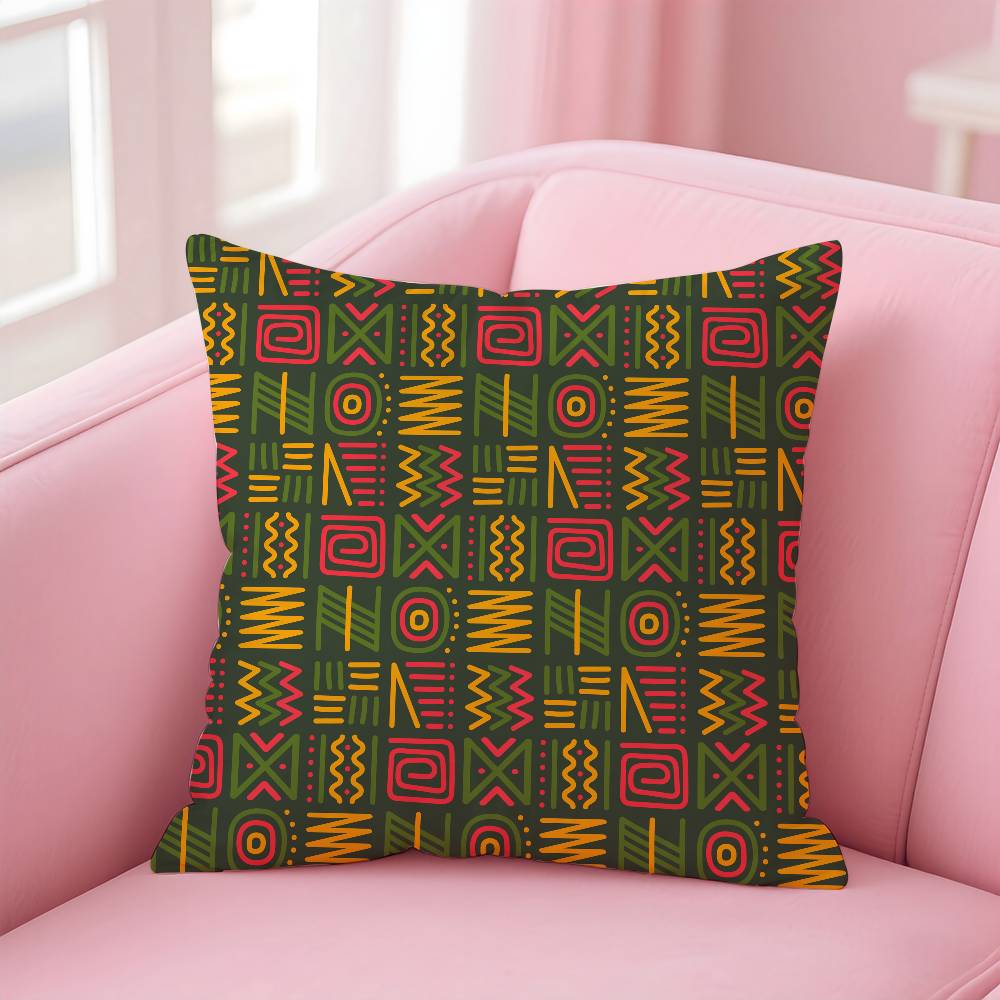 

ART African Tribal Pattern Pillow Case pattern printing pillowcase living room sofa cushion cover bedroom room decor 16x16Inch