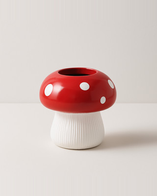 Červený květináč na houby Figurka z pryskyřice Odolný vůči povětrnostním vlivům Vnitřní Venkovní Zelenina Bylina Sukulentní Květináč kaktus Domácí Balkon Zahradní dekorace